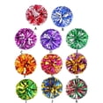 thumbnail image 2 of Becaristey 4piece Lightweight Cheerleader Pompoms For Dance Performances Excitement To Any Routine Bright blue mixed gold, 2 of 6