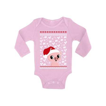 

Awkward Styles Ugly Xmas Baby Outfit Bodysuit Pig Christmas Pattern Baby Romper