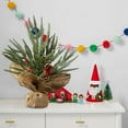 thumbnail image 4 of 11.8" Tabletop Christmas Tree with Red Berries Pine Cone and Burlaps Base, Artificial Mini Christmas Tree for Home, Office, Or Desktop Holiday Decor, 4 of 6