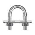 thumbnail image 1 of Unique Bargains Round U-Bolts 3 Sets 29mm Inner Width 54mm Length M8 with Nuts and Plates, 1 of 5