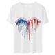thumbnail image 3 of Camisetas de Manga Corta para las Mujeres, Blusa de Manga Corta de la Moda Del Día de la Independencia Hecha de Poliéster Cómodo para la Primavera Verano, Blusas de Manga Corta para las Mujeres, 3 of 7