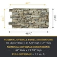 thumbnail image 5 of Faux Stacked Stone 3D Textured Wall Panel Sample | Sedona | 8"L x 8"H | Sample Size | Ocean Mist, 5 of 6
