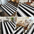 thumbnail image 6 of Black Grey White Stripe 8x10 Area Rugs, Farmhouse Modern Art Striped Non-Skid Rubber Backing Large Rectangle Rugs - Living Room Bedroom Home Office, Indoor Floor Mat Carpets Washable Rug, 6 of 9