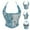 Blue2, variant on Women'S Summer Floral Corset Crop Top Strap Boned Bustier Cute Tie Back Party Bodyshaper