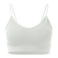 thumbnail image 4 of Pack de 6 sujetadores deportivos acolchados para mujer: sujetador bandeau con cuello en V, relleno extraíble, colores surtidos, tallas M-XL, 4 of 6