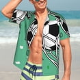 thumbnail image 7 of Susaid BALL INSIDE THE NET GOAL Print Hawaiian Shirts for Men Women,Hawaiian Summer Short-Sleeve Casual Relaxed-Fit Button-Down,Small, 7 of 7