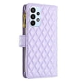 thumbnail image 4 of Wallet with [RFID Blocking] [9 Card Slots ] Zipper Pocket Galaxy A23 4G Premium Soft PU Leather Magnetic Flip Folio with Wrist Strap Kickstand Protective Cover for Samsung Galaxy A23 4G,
Purple, 4 of 10