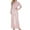 Pink, variant on Hot Pink Button Down Pajamas Women Lapel Long Sleeve Shirts and Wide Leg Pants 2 Piece Pjs Sets Striped Fashion Sleepwear Set with Pockets S