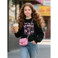 thumbnail image 6 of Aideaone Girls Sweatshirts Crewneck Cute Cartoon Graphic Pullover Long Sleeve Relaxed Fit Tops Black 5-14Years, 6 of 7