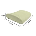 thumbnail image 5 of Nature Lumbar Pillow, Abstract Geometric Spring Themed Green Leaves Repeating Pattern on White Background, Soft Back Cushion Office Chairs with Adjustable Straps, 14" x 13", Green White, by Ambesonne, 5 of 7