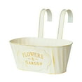 thumbnail image 1 of Privacy Fence Hanging Flower Pot - Metal Planter with Detachable Stand - for Outdoor Windows and Balconies, 1 of 4