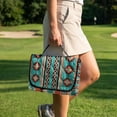 thumbnail image 4 of Whosucclay Geometric Southwest Quilted Golf Seat Covers, Anti Slip for EZGO Yamaha Carts Club Cars, 4 Convenient Pockets 51.18 x 30.3 inches, 4 of 9