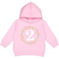 thumbnail image 2 of Inktastic 2nd Birthday Rose Wreath 2 Year Old Girl Toddler Hoodie, 2 of 4