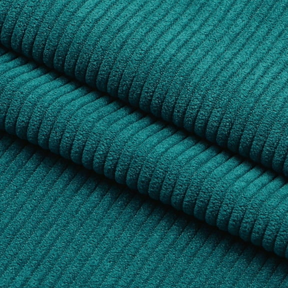 URTERYSER Durability Corduroy Fabric Solid Color Stripe Handmade Making Fabric Clothing for Furniture and Projects Blue 1