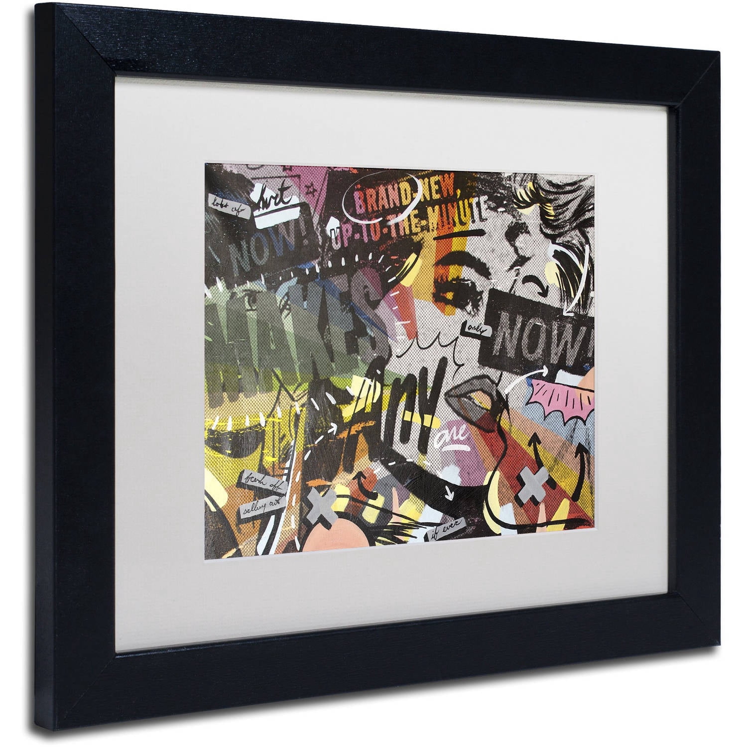 Trademark Fine Art "Anyone Now" Canvas Art by Dan Monteavaro White Matte, Black Frame