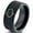 Black Flat Tungsten, variant on Tungsten Partner Love Pregnancy Heart Band Ring 8mm Men Women Comfort Fit Blue Dome Brushed Gray Polished