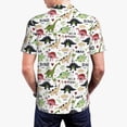 thumbnail image 3 of Balery Cute Dinosaurs Printed Men’s Short Sleeve Polo Shirt, Midweight Men's Shirt,Golf Polo shirts -Small, 3 of 8