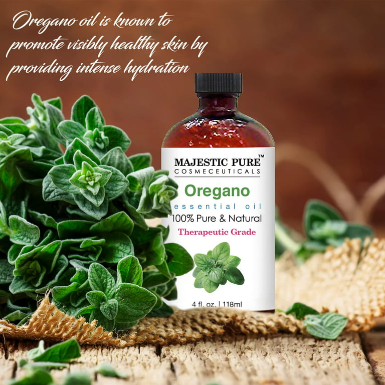Majestic Pure Oregano Essential Oil, Pure and Natural with Therapeutic  Grade, Oregano Oil, 4 fl oz