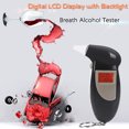 thumbnail image 2 of Kkmoon Probador de Alcohol de Soplo con Pantalla Digital LCD Retroiluminada, Alcoholímetro, Alerta Audible, 2 of 10