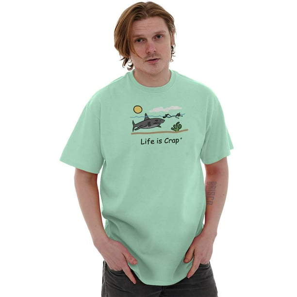 varkensvlees mild ingesteld Life Is Crap Mens T-Shirts T Shirts Tees Tshirt Life is Crap Snorkel Shark  Funny Beach Gift - Walmart.com