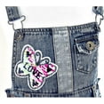 thumbnail image 5 of Peacolate 5-10T Little&Big Girls Adjustable Straps Short Overalls Jeans Outfits,Butterfly and Rose,5-6Years, 5 of 5