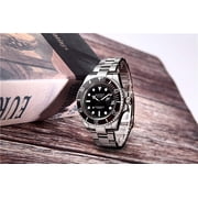 GUANQIN Men Date Luminous Analog Japanese Automatic Self Winding Mechanical Wrist Watch with Stainless Steel Band