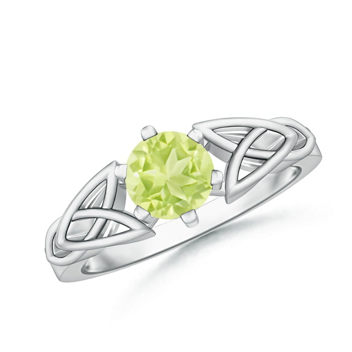 Peridot 6mm square Celtic band Wedding ring handcrafted in Sterling Silver made to order in your size