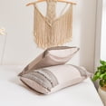 thumbnail image 3 of Move Over Taupe Macrame Tassel Pillowcases King, 100% Washed Microfiber Pillow Cover Set of 2, Boho Decor, No Filling, 3 of 8