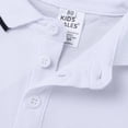 thumbnail image 5 of lkfuzj Toddler Baby Boy Outfits Cotton Cotton Summer Turndown Collar Short-sleeved Polo Shirt Romper Suit+ Shorts Gentleman Clothes 2024 Summer New Boys Formal Clothes(6-24months) White, 5 of 9