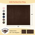 thumbnail image 7 of babyeap Baby Play Mat,50"x50" Playpen Mat,1.3" Extra Thick Crawling Mat for Floor Cushion,Removable Washable Cover Playmat for Babies Toddlers Infant,Brown, 7 of 7