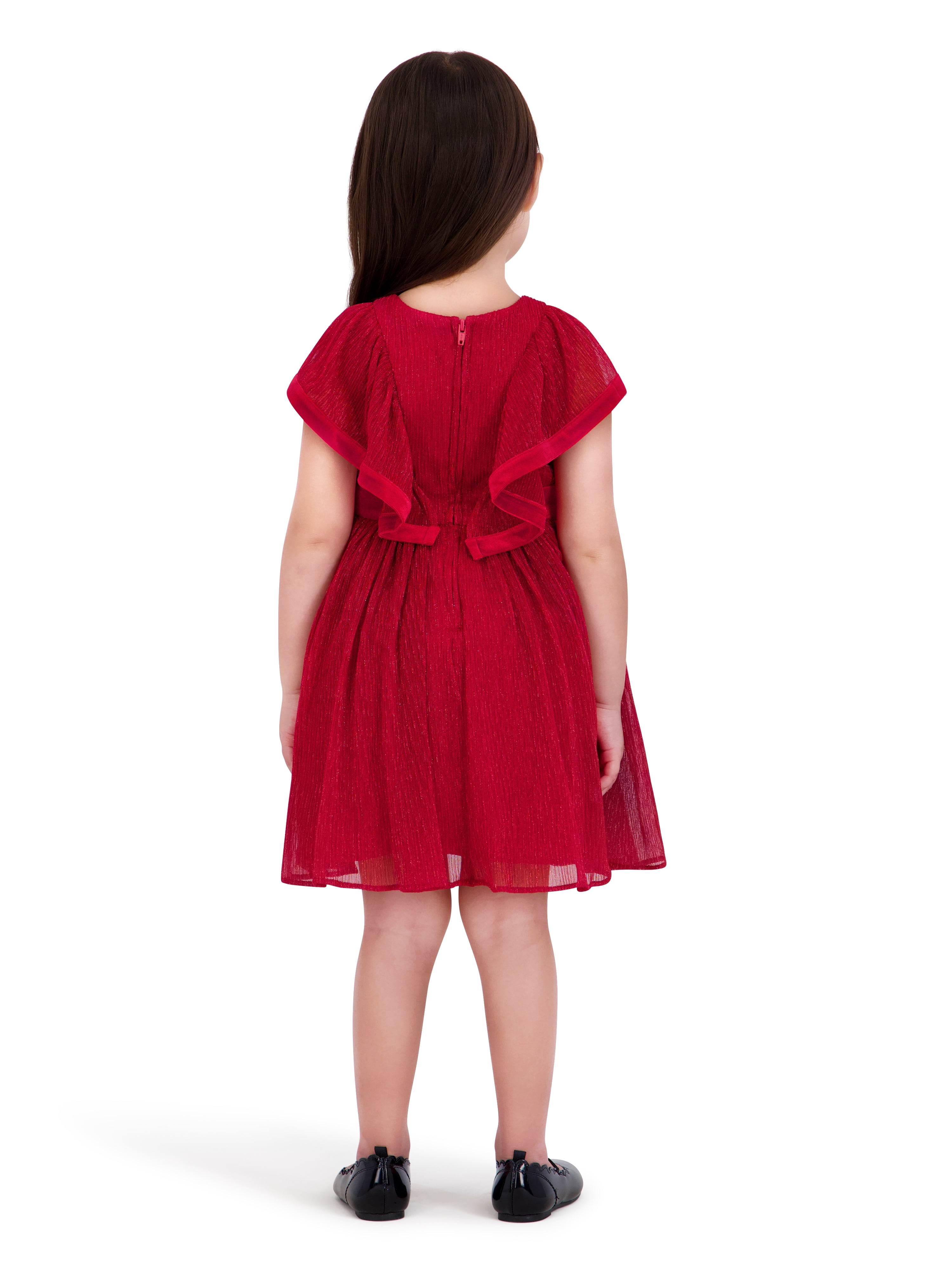 Kensie Girl Metallic Pleated Dress, Sizes 12 Months-3T