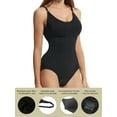 thumbnail image 4 of GOLD CARP Women Shaping Bodysuit Tummy Control Shapewear Seamless Body Shaper Leotard Adjustable Straps,Black-Briefs,2XL(US 14), 4 of 5