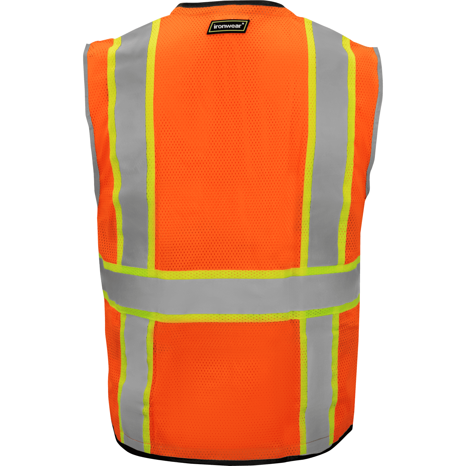 Ironwear 1245 Class 2 Safety Vest w/ Zipper, Radio Tabs & Pocket Grommets