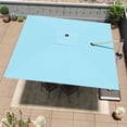 thumbnail image 5 of LAUSAINT HOME Outdoor Patio 11 FT Large Cantilever Umbrella, Windproof Offset with 360-degree Rotation for Backyard, Pool, Lawn, Deck, Turquoise Blue, 5 of 8
