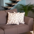 thumbnail image 3 of Mike & Co. Ikat Printed Throw Pillow Cover 18"x18" Set of 2 Brown, 3 of 5