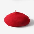 thumbnail image 4 of BXJX Girls Beret Hats, Fall Winter Soft Casual Warm Kids Casual Hats Red Size 2 T, 4 of 6