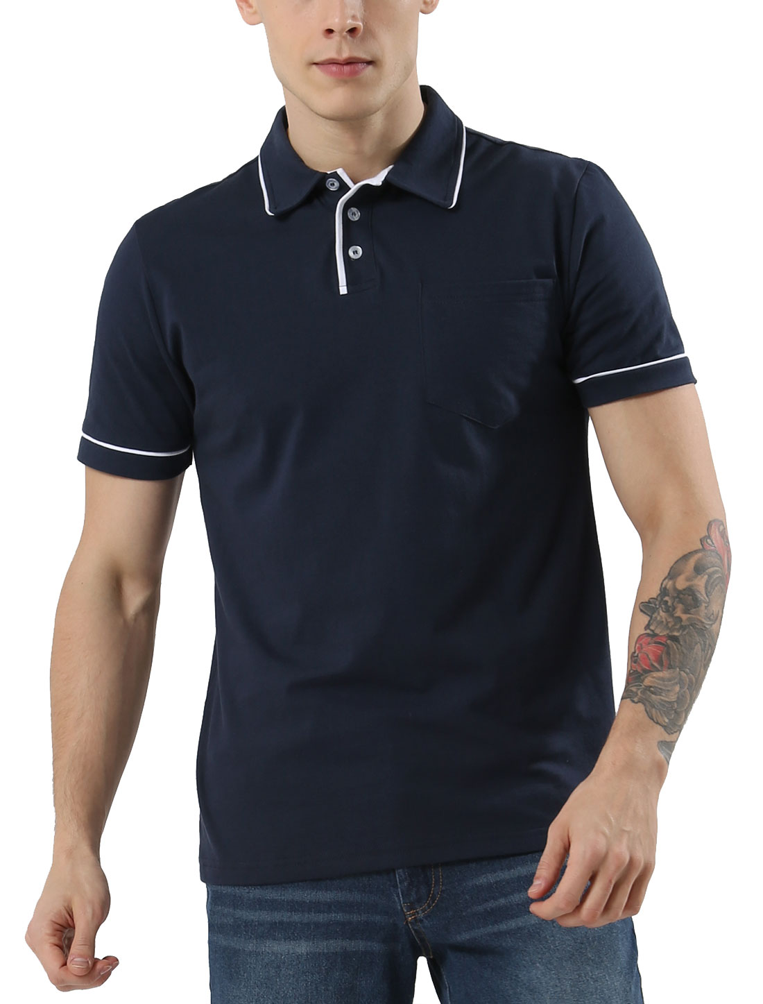 Men Colorblock Slim Fit Pocket Short 