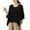 Black, variant on Womens Tops Fashionable Retro Embroidered Round Neck Five Quarter Sleeved Short Sleeved Blouse Plus Size Women Tops Summer Blouses for Women