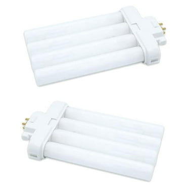 FML27/65K Quad Tube FML 27W 6500K Bulb T4 Plugin Light Bulb Sunlight Lamp Replacement Bulb - Daylight Color Temperature - GX10q-4 4 Pin Base - 10,000 Hours - 1330 Lumens - 2 Pack