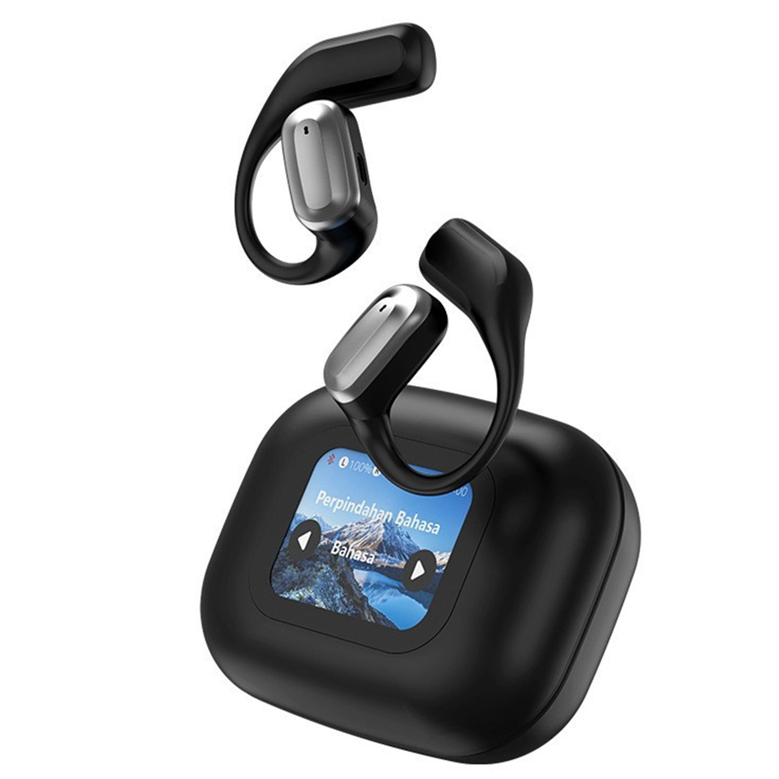 FYTPOV Translation Earbuds, LCD Screen Ear Buds, 144 Languages Translation Earbuds Real Time, Wireless Bluetooth Ear Buds for Travel Business Office, Gifts for Men
