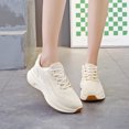 thumbnail image 6 of Women's Lightweight Walking Sneakers Casual Lace Up Flats Tennis Athletic Running Fashion Sport Shoes for Girls, 6 of 9