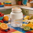 thumbnail image 2 of Linnome Portable Fruit Juicer with Ice Crushing Function USB Rechargeable Blender for Smoothies Shakes 800ml, 2 of 8
