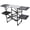 Black 98, variant on Portable Camping Kitchen Table with Heat Resistant Aluminum Top, 4 Side Tables & Storage Rack for Outdoor Cooking