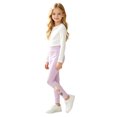 thumbnail image 5 of SGMVNU Girls' High Waisted Leggings Heart Prints Full Length Soft Stretch Tights Pants for Yoga Gym Sports, Size 4-5 Years, Light Purple, 5 of 5