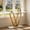 White Gold, variant on Fnova 43" Console Table, Modern Faux Marble Hallway Entryway Table, Narrow Sofa Table with V-Shaped Metal Frame for Living Room, Entryway, Hallway, Foyer