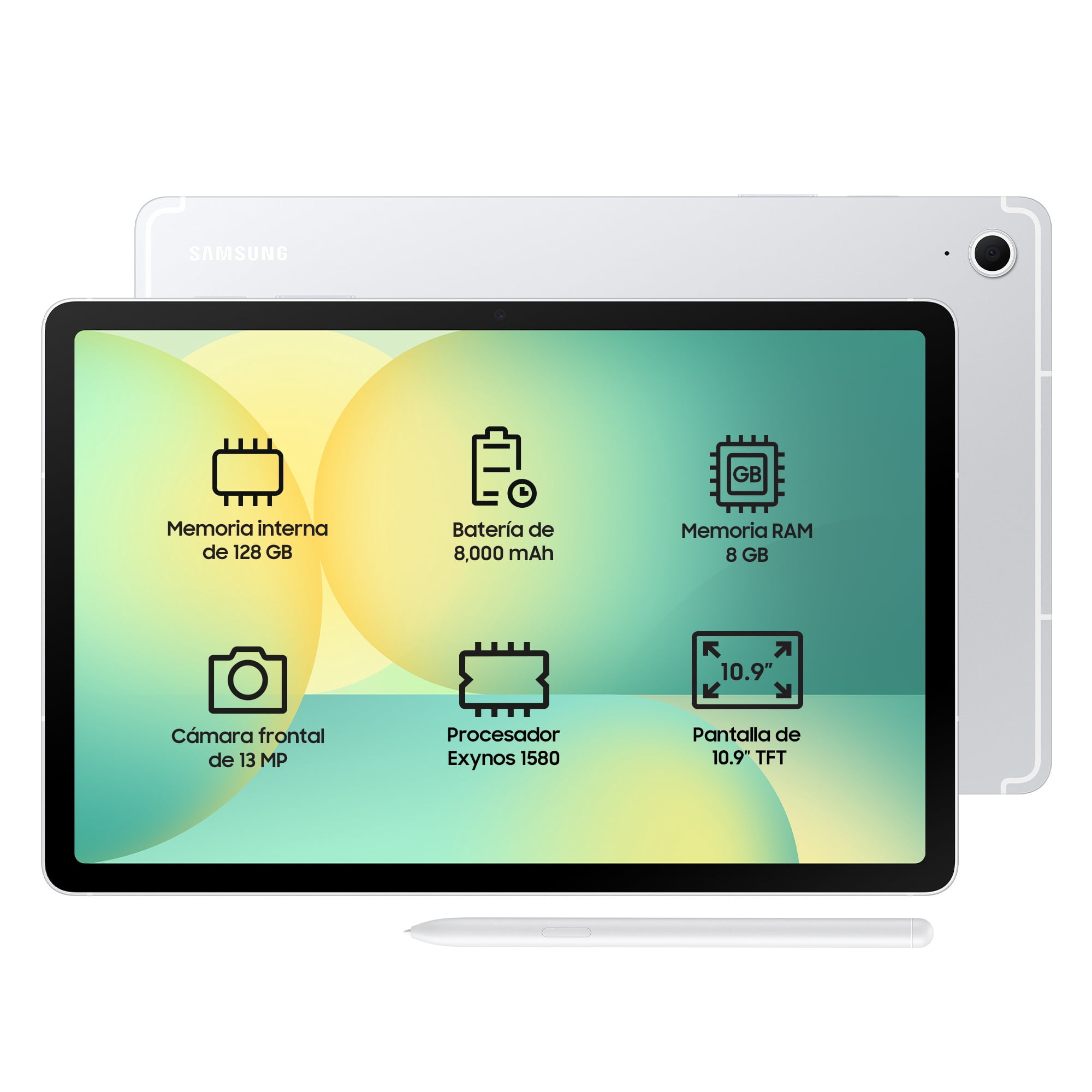 Tablet Samsung Galaxy Tab S10 FE Plata 128 GB