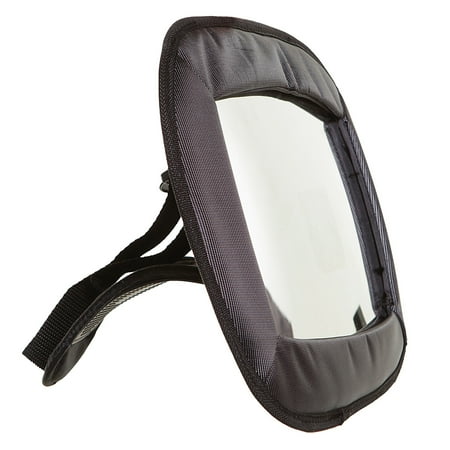 Dreambaby 11.5" x 0.5" x 8" Extra Wide Convex Rectangular Rear View Baby Car Seat Mirror, Black