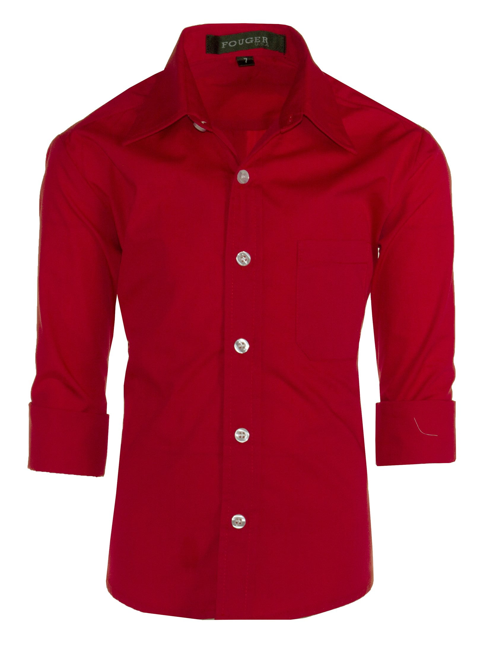 Boys Slim Fit Long Sleeve Dress Shirt Aiden Walmart