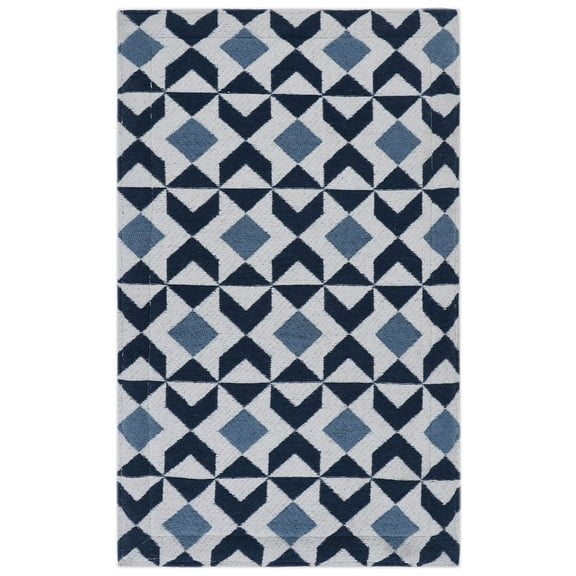 Rugsmith Blue Machine Woven Ama Anti-Fatigue Kitchen Mat, 20" x 36"