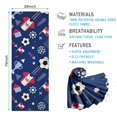 thumbnail image 2 of Blue Soccer Elements Pattern Hot Yoga Mat Towel Non Slip for Hot Yoga - Quick-Drying Yoga Mat Cover with 4 Corner Pockets with Travel Bag - Hot Yoga Towel Non Slip Grip Moisture Wicking Sweat 70"x26", 2 of 6